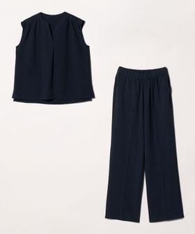 A DAY IN THE LIFE/キーネックブラウス＋ワイドパンツ ‐ウォッシャブル‐＜A DAY IN THE LIFE＞/スーツ / セットアップ