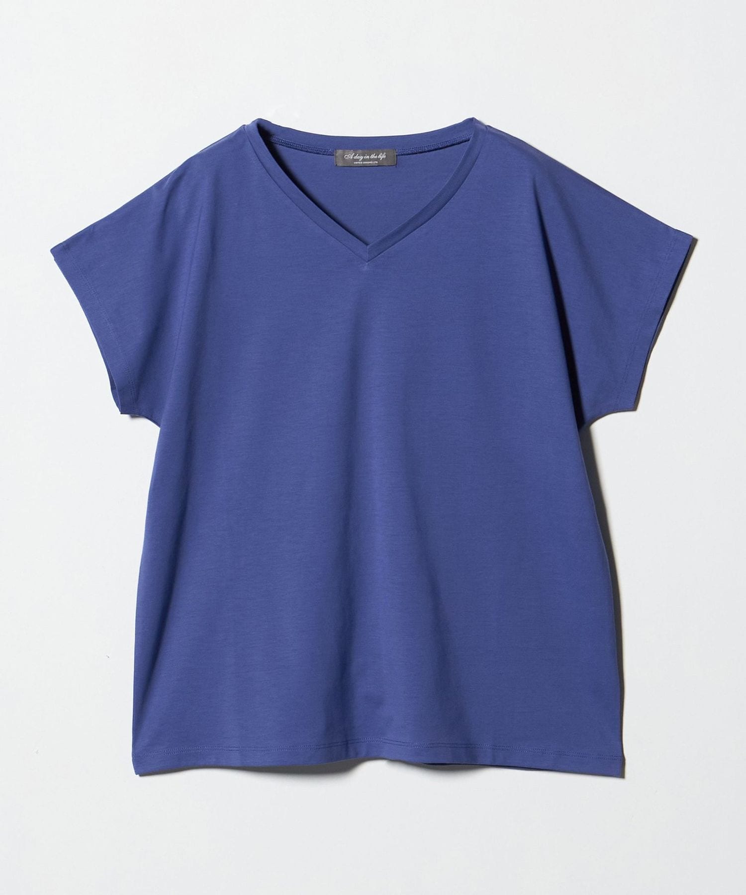 【NAVY】<ASTRAET>コットンテンジク ディープVネックTシャツ テンジク Vネック Tシャツ ＜A DAY IN THE LIFE＞