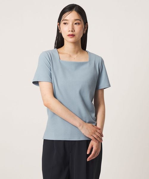 A DAY IN THE LIFE/ラッセルストライプ スクエアネックカットソー ＜A DAY IN THE LIFE＞/Tシャツ / カットソー