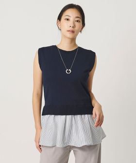 A DAY IN THE LIFE/コンビ ペプラム ノースリーブニット ‐ウォッシャブル‐＜A DAY IN THE LIFE＞/ニット / セーター