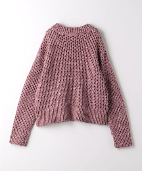 UNITED ARROWS 近年モデル メッシュクルーネックフラワーニット UNITED ARROWS LTD. OUTLET｜コットンナイロン メッシュ