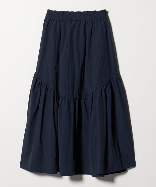 【新品】手洗可UNITED ARROWS ティアードスカート ブルー¥25300 新品】手洗可UNITED ARROWS ティアードスカート ブルー¥25300