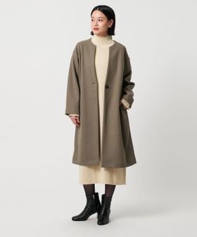 A DAY IN THE LIFE/ニットメルトン キーネックコート ＜A DAY IN THE LIFE＞/ノーカラーコート