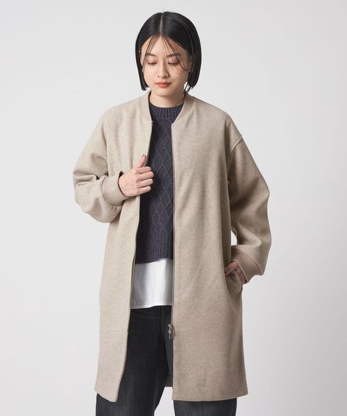 A DAY IN THE LIFE/ニットメルトン ロングブルゾン /その他コート / ブルゾン