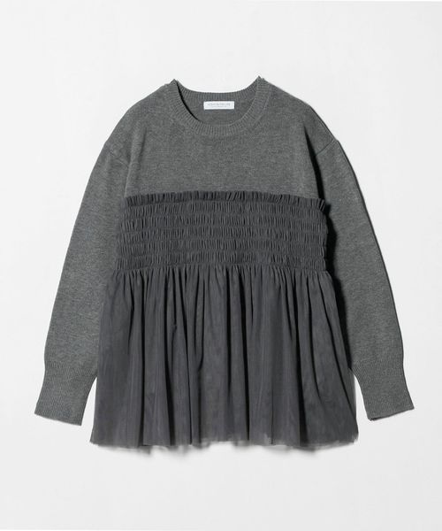 A DAY IN THE LIFE/チュールビスチェ フェイクレイヤード ニット ＜A DAY IN THE LIFE＞/ニット / セーター