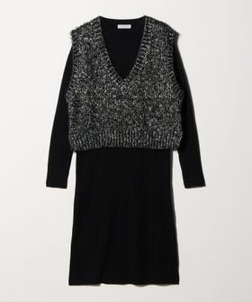 A DAY IN THE LIFE/Vネックベスト＋リブワンピース ＜A DAY IN THE LIFE＞/ワンピース