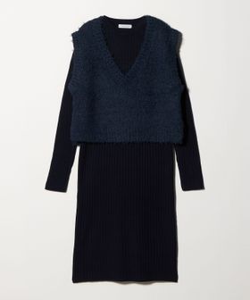 A DAY IN THE LIFE/Vネックベスト＋リブワンピース ＜A DAY IN THE LIFE＞/ワンピース