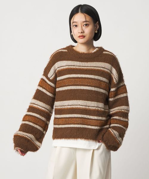 A DAY IN THE LIFE/フェザー マルチボーダーニット ＜A DAY IN THE LIFE＞/ニット / セーター