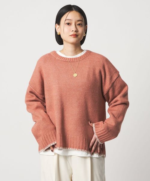 A DAY IN THE LIFE/ブランケットステッチ クルーネックニット ＜A DAY IN THE LIFE＞/ニット / セーター