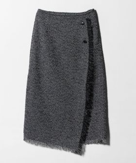 A DAY IN THE LIFE/ブークレ ツイードライク フリンジ ラップスカート＜A DAY IN THE LIFE＞/ミモレ / ロング