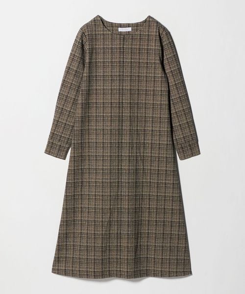 A DAY IN THE LIFE/ブラッシュジャガード チェック フレアワンピース ‐ウォッシャブル‐＜A DAY IN THE LIFE＞/ワンピース