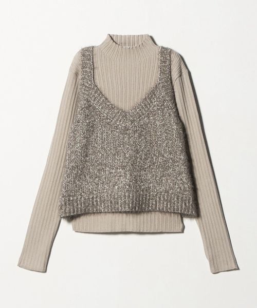 A DAY IN THE LIFE/フェザーミックス キャミ＋ハイネックニット ＜A DAY IN THE LIFE＞/ニット / セーター