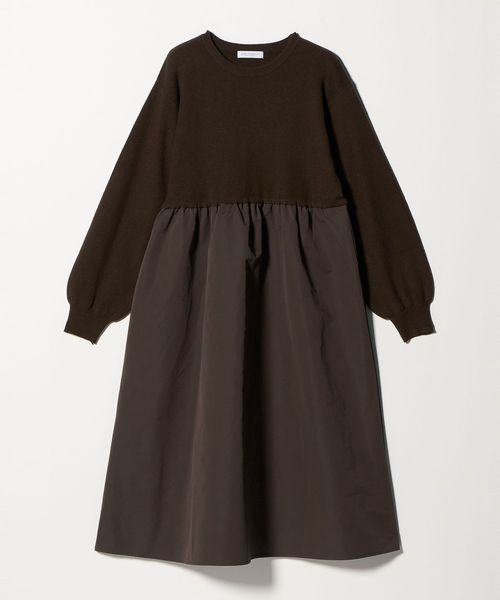 A DAY IN THE LIFE/ニット×タフタ コンビギャザー ワンピース ‐ウォッシャブル‐ ＜A DAY IN THE LIFE＞/ワンピース