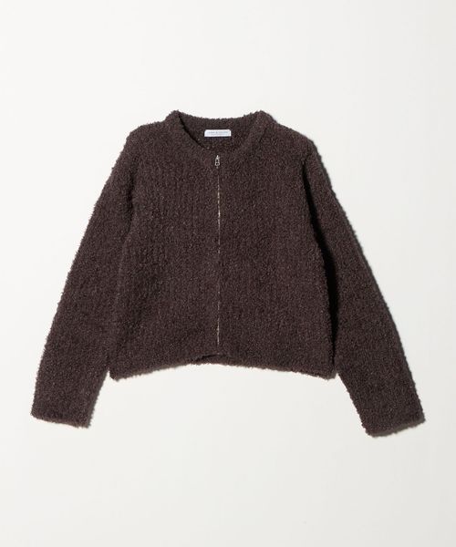 A DAY IN THE LIFE/カールフェザー ジップカーディガン ‐ウォッシャブル‐ ＜A DAY IN THE LIFE＞/カーディガン / ボレロ