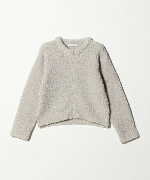 A DAY IN THE LIFE/カールフェザー ジップカーディガン グレー ‐ウォッシャブル‐ ＜A DAY IN THE LIFE＞/カーディガン / ボレロ
