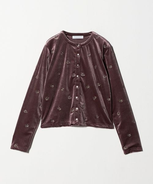 A DAY IN THE LIFE/ベロア エンブロイダリー カーディガン ＜A DAY IN THE LIFE＞/カーディガン / ボレロ