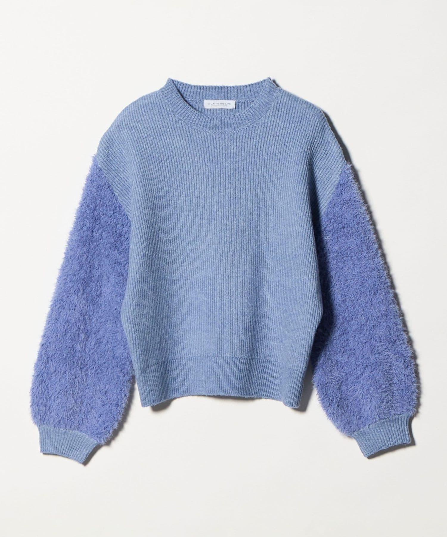 ブルーサファイア です★レーヨンナイロンニットコンビ ワンピース 23AW ブルーサファイア です☆レーヨンナイロンニットコンビ ワンピース