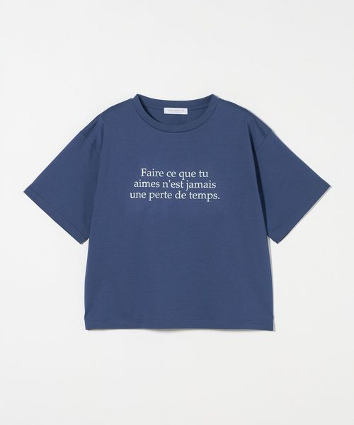 A DAY IN THE LIFE/シルケット フレンチロゴTシャツ ‐接触冷感・UVカット‐＜A DAY IN THE LIFE＞/Tシャツ / カットソー