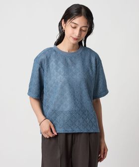 A DAY IN THE LIFE/レース フリンジTシャツ コバルト ＜A DAY IN THE LIFE＞/Tシャツ / カットソー