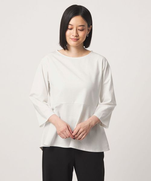 A DAY IN THE LIFE/ポンチ ペプラムカットソー 7分袖＜A DAY IN THE LIFE＞/Tシャツ / カットソー