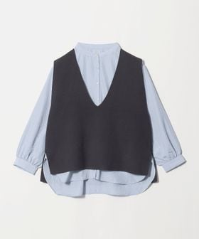 A DAY IN THE LIFE/Vネックベスト＋シャツ ‐セットアイテム・ウォッシャブル‐＜A DAY IN THE LIFE＞/シャツ / ブラウス