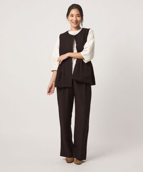A DAY IN THE LIFE/シボ ペプラムベスト＋パンツ ‐セットアイテム・ウォッシャブル‐＜A DAY IN THE LIFE＞/その他ワンピース / ドレス