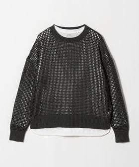 A DAY IN THE LIFE/メッシュ クルーネックニット＋カットソー ―セットアイテム― ―ウォッシャブル― ＜A DAY IN THE LIFE＞/ニット / セーター