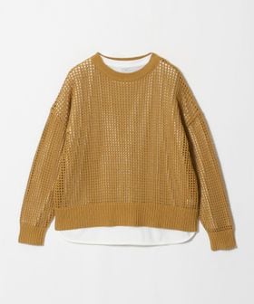A DAY IN THE LIFE/メッシュ クルーネックニット＋カットソー ―セットアイテム― ―ウォッシャブル― ＜A DAY IN THE LIFE＞/ニット / セーター