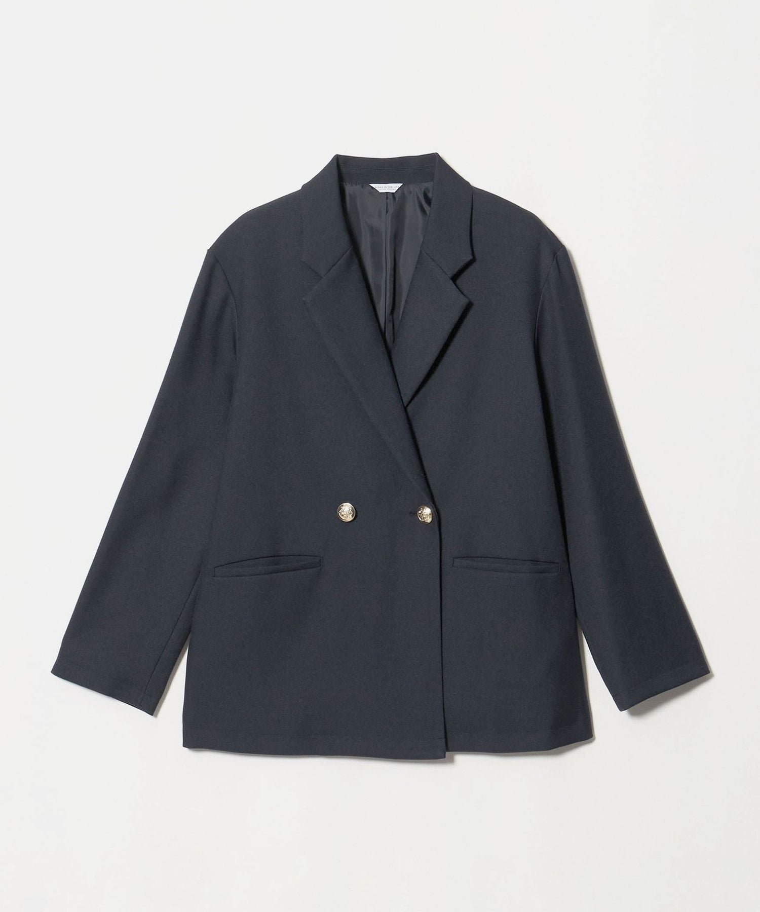 希少　ohta オータ　コート　ジャケット　W2 ターコイズボタン　定価5万円 ツイル メタルボタン ダブルジャケット ‐ウォッシャブル‐＜A DAY IN