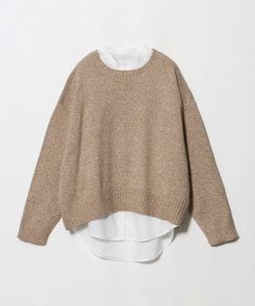 A DAY IN THE LIFE/バルキーアクリル クルーネックニット＋シャツ ‐セットアイテム・ウォッシャブル‐＜A DAY IN THE LIFE＞/ニット / セーター