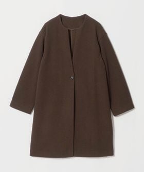 A DAY IN THE LIFE/ニットメルトン キーネックコート＜A DAY IN THE LIFE＞/ノーカラーコート
