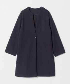 A DAY IN THE LIFE/ニットメルトン キーネックコート＜A DAY IN THE LIFE＞/ノーカラーコート