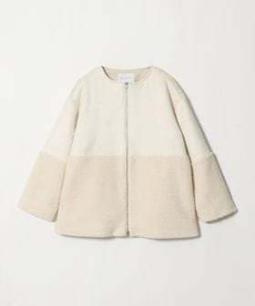 A DAY IN THE LIFE/フェイクムートン×ボア ノーカラーコート ＜A DAY IN THE LIFE＞/ノーカラーコート