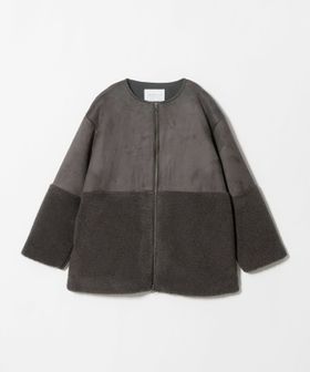 A DAY IN THE LIFE/フェイクムートン×ボア ノーカラーコート ＜A DAY IN THE LIFE＞/ノーカラーコート