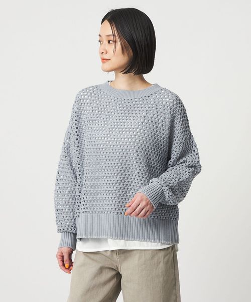 A DAY IN THE LIFE/ラメライン メッシュニット＋Tシャツ ‐ウォッシャブル‐ ＜A DAY IN THE LIFE＞/ニット / セーター