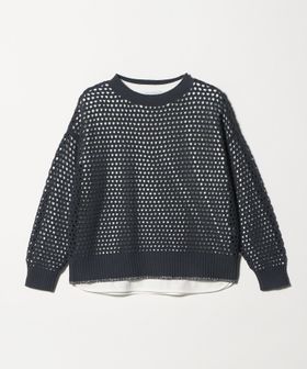 A DAY IN THE LIFE/ラメライン メッシュニット＋Tシャツ ‐ウォッシャブル‐ ＜A DAY IN THE LIFE＞/ニット / セーター