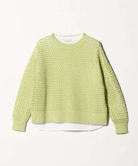 A DAY IN THE LIFE/ラメライン メッシュニット＋Tシャツ ‐ウォッシャブル‐ ＜A DAY IN THE LIFE＞/ニット / セーター