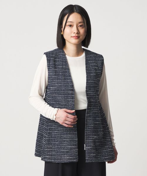 A DAY IN THE LIFE/ツイードライクジャージー ペプラムベスト ＜A DAY IN THE LIFE＞/ベスト