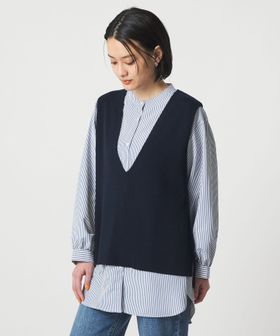 A DAY IN THE LIFE/Vネックベスト＋シャツ ‐セットアイテム‐＜A DAY IN THE LIFE＞/シャツ / ブラウス