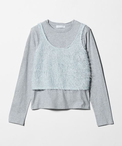 A DAY IN THE LIFE/フリンジ×スパンコール キャミ＋カットソー ‐セットアイテム‐＜A DAY IN THE LIFE＞/Tシャツ / カットソー