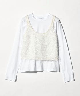 A DAY IN THE LIFE/フリンジ×スパンコール キャミ＋カットソー ‐セットアイテム‐＜A DAY IN THE LIFE＞/Tシャツ / カットソー