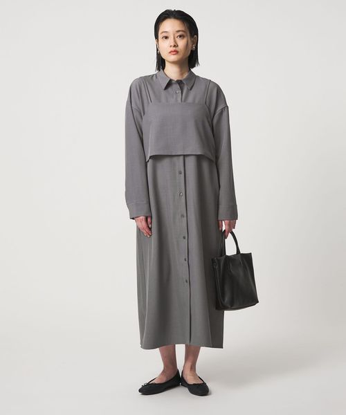 A DAY IN THE LIFE/キャミレイヤード シャツワンピース ‐セットアイテム‐＜A DAY IN THE LIFE＞/ワンピース