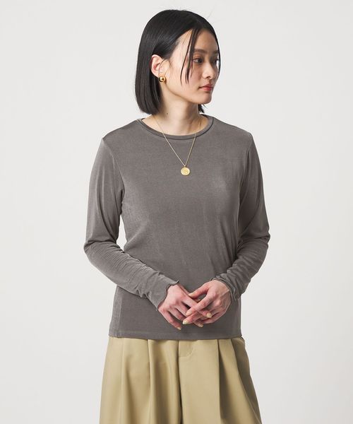 A DAY IN THE LIFE/シャイニーリブ カットソー ＜A DAY IN THE LIFE＞/Tシャツ / カットソー