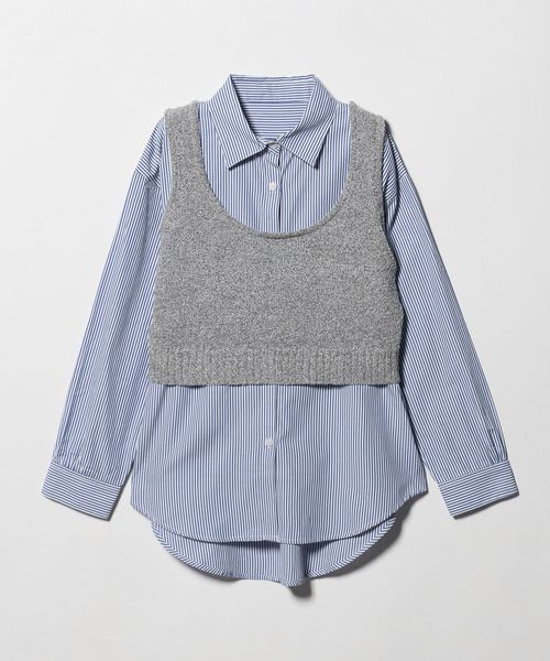 A DAY IN THE LIFE/ブークレ ニットベスト＋シャツ ‐セットアイテム‐＜A DAY IN THE LIFE＞/シャツ / ブラウス