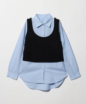 A DAY IN THE LIFE/ブークレ ニットベスト＋シャツ ‐セットアイテム‐＜A DAY IN THE LIFE＞/シャツ / ブラウス