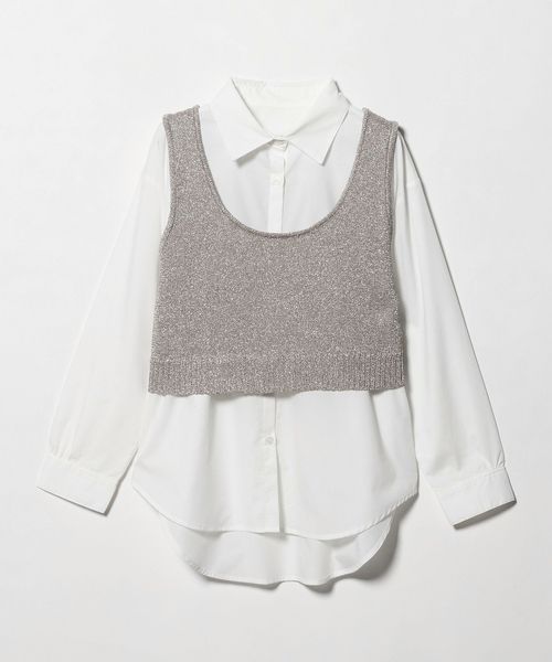 A DAY IN THE LIFE/ラメ ニットベスト＋シャツ ‐セットアイテム‐＜A DAY IN THE LIFE＞/シャツ / ブラウス
