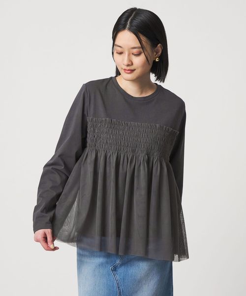 A DAY IN THE LIFE/チュールビスチェ ドッキング プルオーバー ＜A DAY IN THE LIFE＞/Tシャツ / カットソー