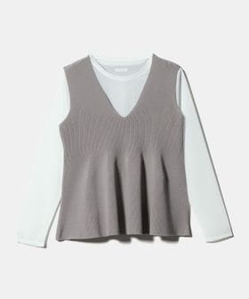 A DAY IN THE LIFE/ペプラムベスト＋カットソー ‐セットアイテム‐＜A DAY IN THE LIFE＞/Tシャツ / カットソー