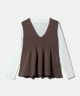 A DAY IN THE LIFE/ペプラムベスト＋カットソー ‐セットアイテム‐＜A DAY IN THE LIFE＞/Tシャツ / カットソー