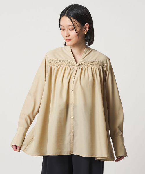 A DAY IN THE LIFE/シャーリングギャザー スキッパーブラウス ＜A DAY IN THE LIFE＞/シャツ / ブラウス